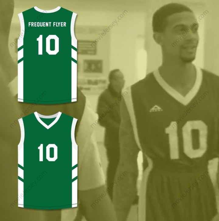 CUSTOM ANY Name Number GUY 'FREQUENT FLYER' DUPREE 10 GREEN BASKETBALL JERSEY DENNIS RODMAN'S BIG BANG IN PYONGYANG Top Stitched S-6XL