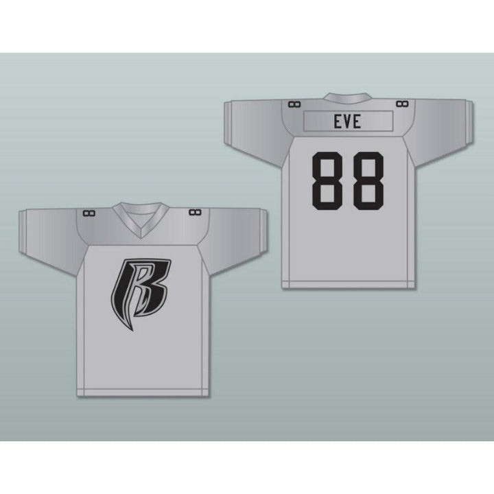 CUSTOM ANY Name Number EVE ROUGH RYDERS 88 SILVER Football Jersey Top Stitched S-6XL
