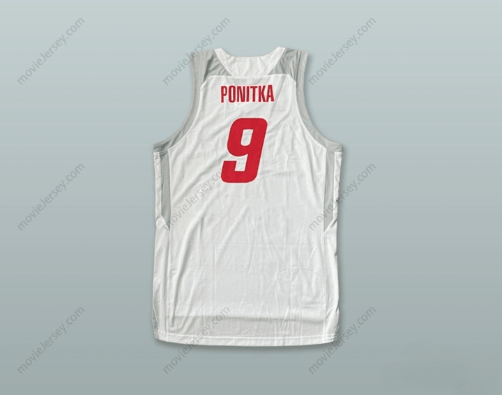 CUSTOM ANY Name Number MATEUSZ PONITKA 9 POLSKA POLAND WHITE BASKETBALL JERSEY Top Stitched S-6XL