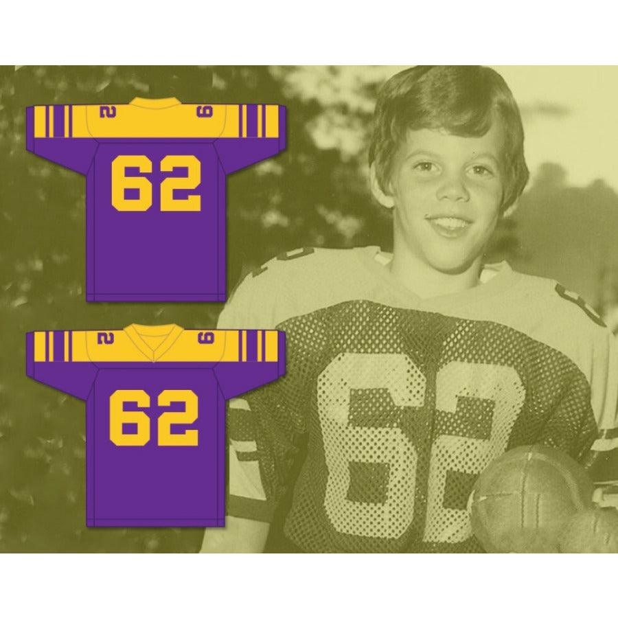 CUSTOM ANY Name Number STEPHEN GLOVER 62 YOUTH LEAGUE PURPLE Football Jersey Top Stitched S-6XL