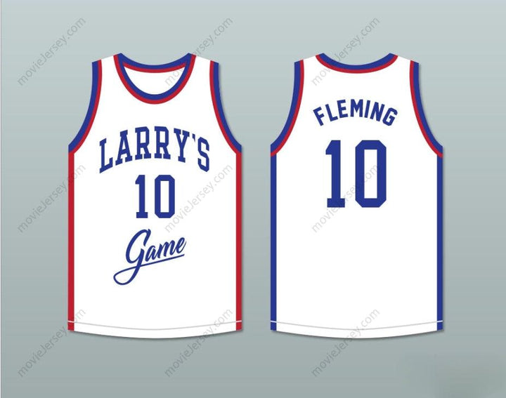 CUSTOM ANY Name Number VERN FLEMING 10 LARRY'S GAME WHITE BASKETBALL JERSEY 1988 CHARITY EVENT Top Stitched S-6XL