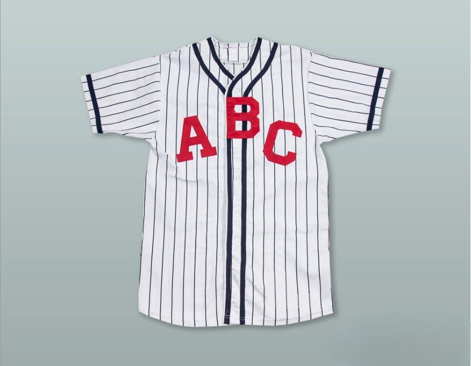 Custom Any Name Number  BLACK CRACKERS 2 NEGRO LEAGUE WHITE PINSTRIPED BASEBALL JERSEY Top Stitched S-6XL