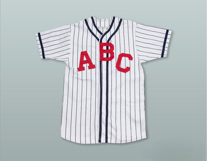 Custom Any Name Number  BLACK CRACKERS 2 NEGRO LEAGUE WHITE PINSTRIPED BASEBALL JERSEY Top Stitched S-6XL