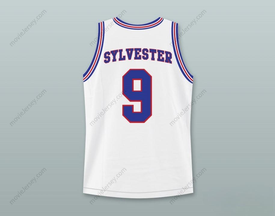 CUSTOM ANY Name Number SPACE JAM SYLVESTER THE CAT 9 TUNE SQUAD BASKETBALL JERSEY WITH SYLVESTER THE CAT PATCH2 Top Stitched S-6XL