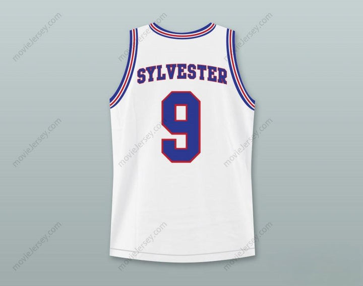 CUSTOM ANY Name Number SPACE JAM SYLVESTER THE CAT 9 TUNE SQUAD BASKETBALL JERSEY WITH SYLVESTER THE CAT PATCH2 Top Stitched S-6XL