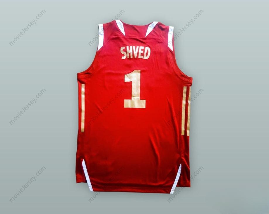 CUSTOM ANY Name Number ALEXEY SHVED 1 RUSSIA NATIONAL TEAM RED BASKETBALL JERSEY Top Stitched S-6XL