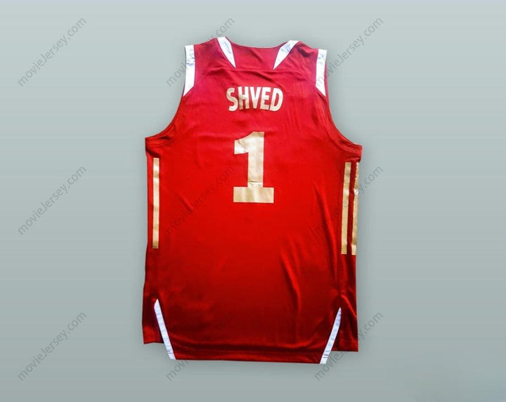 CUSTOM ANY Name Number ALEXEY SHVED 1 RUSSIA NATIONAL TEAM RED BASKETBALL JERSEY Top Stitched S-6XL