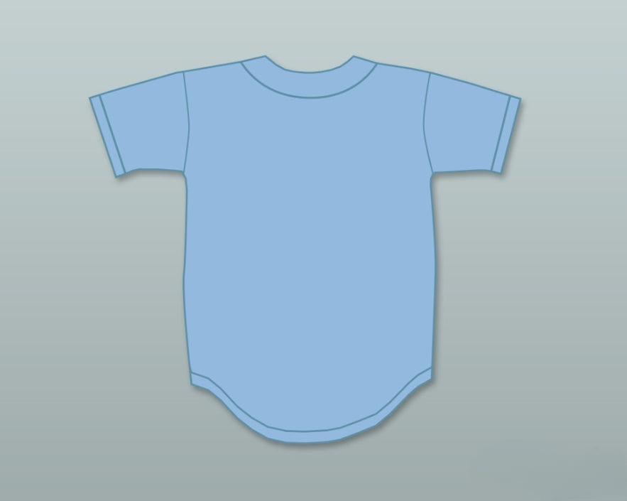 Custom Any Name Number BO JACKSON BO LIGHT BLUE BASEBALL JERSEY SESAME STREET Top Stitched S-6XL