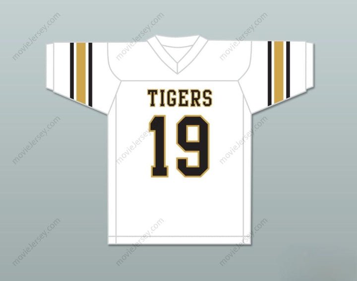 CUSTOM ANY Name Number ERIC DICKERSON 19 SEALY HIGH SCHOOL TIGERS WHITE FOOTBALL JERSEY Top Stitched S-6XL