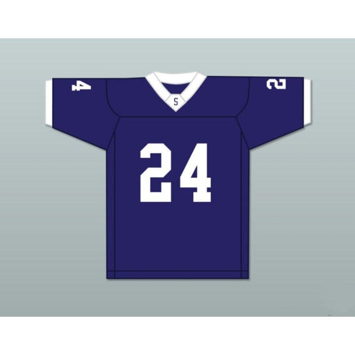 CUSTOM ANY Name Number BENNY ROBINSON 24 SAINTS HIGH SCHOOL NAVY BLUE Football Jersey Top Stitched S-6XL
