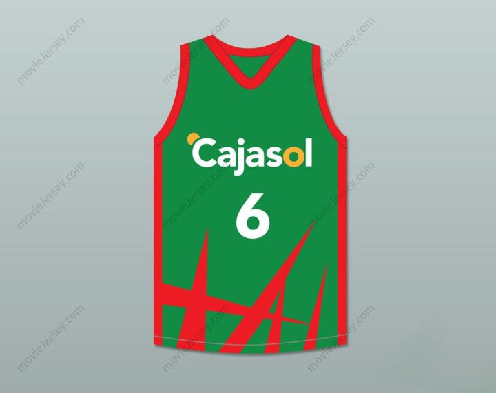 CUSTOM ANY Name Number KRISTAPS PORZINGIS 6 CAJASOL SEVILLA GREEN BASKETBALL JERSEY Top Stitched S-6XL