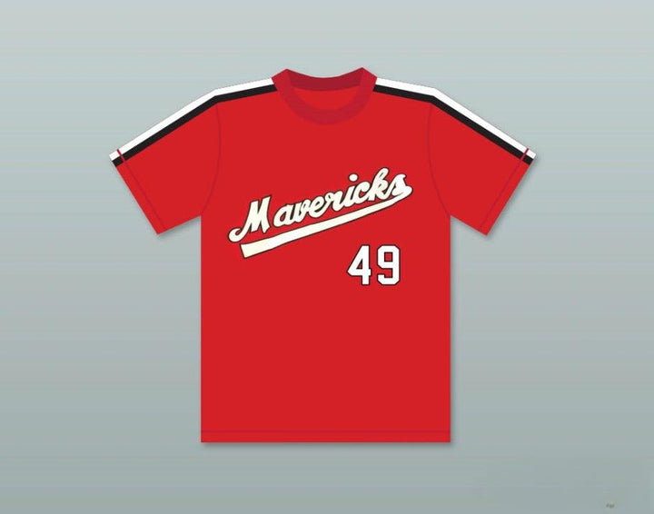 Custom Any Name Number DICK RUSTECK 49   BASEBALL JERSEY THE BATTERED BASTARDS OF BASEBALL Top Stitched S-6XL