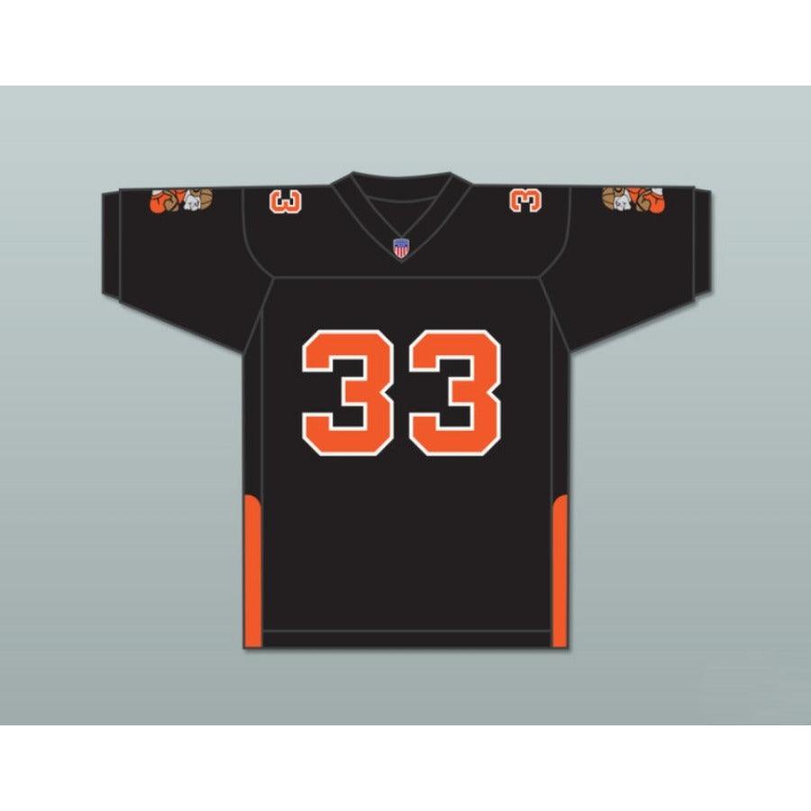 CUSTOM ANY Name BLACK/ORANGE ORC FOGTEETH 33 Football Jersey Stitched S-6XL