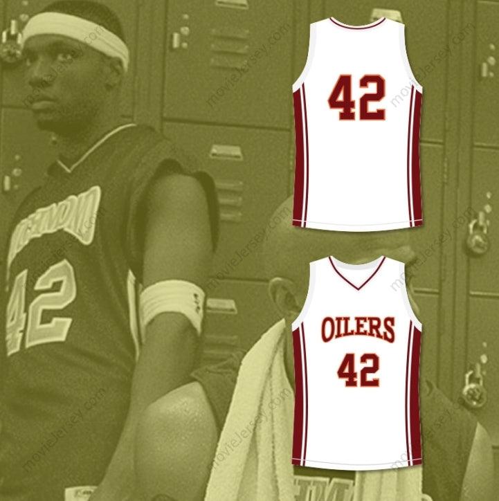 CUSTOM ANY Name Number KENYON STONE 42 RICHMOND OILERS AWAY BASKETBALL JERSEY COACH CARTER Top Stitched S-6XL