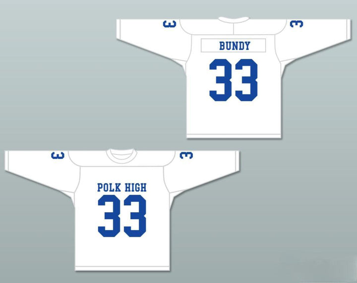 Custom Any Name Number Al Bundy 33 Polk High School White Hockey Jersey Married With Children Stitched Top Stitched S-6XL