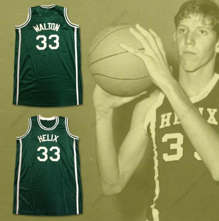 CUSTOM ANY Name Number BILL WALTON 33 HELIX HIGH SCHOOL BASKETBALL JERSEY Top Stitched S-6XL