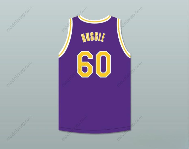 CUSTOM ANY Name Number NIPSEY HUSSLE 60 CRENSHAW PURPLE BASKETBALL JERSEY 1 Top Stitched S-6XL