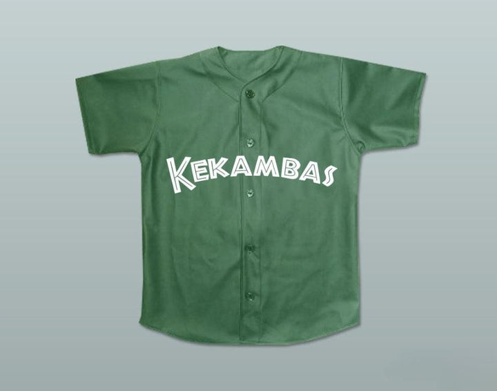 Custom Any Name Number PLAYER 2 KEKAMBAS BASEBALL JERSEY HARDBALL DARK GREEN Top Stitched S-6XL