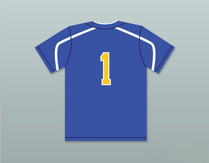 Custom Any Name Number ANDREW BENINTENDI 1 MADEIRA HIGH SCHOOL MUSTANGS BLUE BASEBALL JERSEY 1 Top Stitched S-6XL