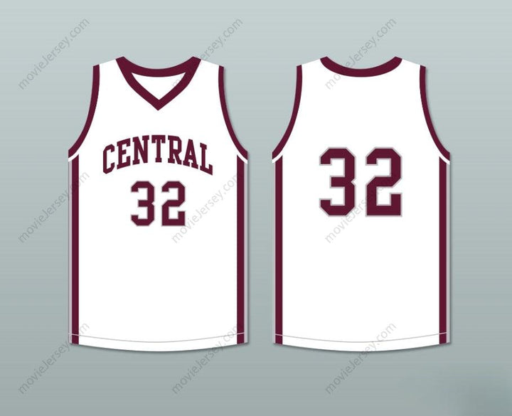 CUSTOM ANY Name PLAYER 32 BRISTOL CENTRAL RAMS WHITE BASKETBALL JERSEY Top Stitched S-6XL