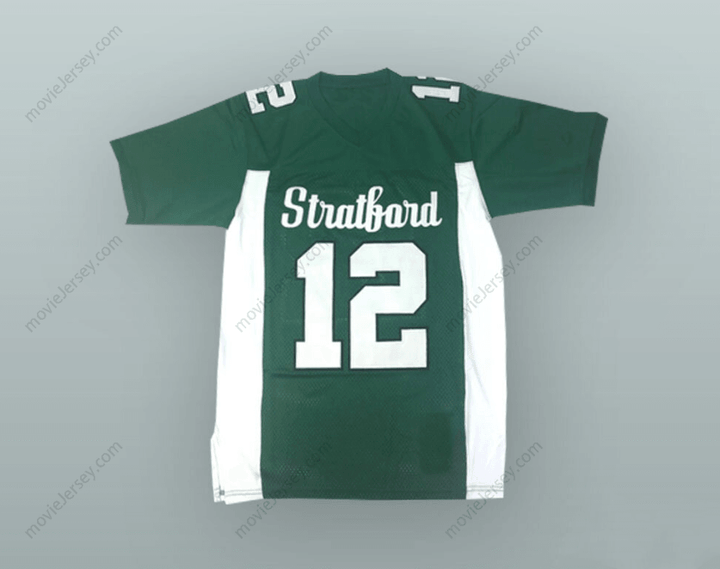 CUSTOM ANY Name Number ANDREW LUCK 12 STRATFORD HIGH SCHOOL SPARTANS GREEN FOOTBALL JERSEY Top Stitched S-6XL