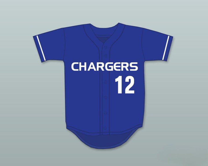Custom Any Name Number NOLAN ARENADO 12 EL TORO HIGH SCHOOL CHARGERS BLUE BASEBALL JERSEY 1 Top Stitched S-6XL