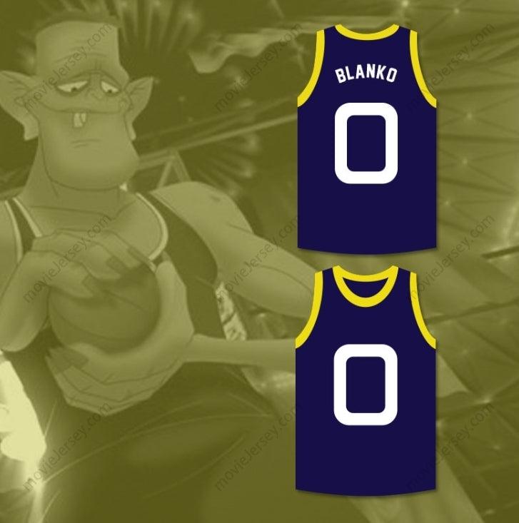 CUSTOM ANY Name Number BLANKO 0 MONSTARS DARK BLUE BASKETBALL JERSEY SPACE JAM Top Stitched S-6XL