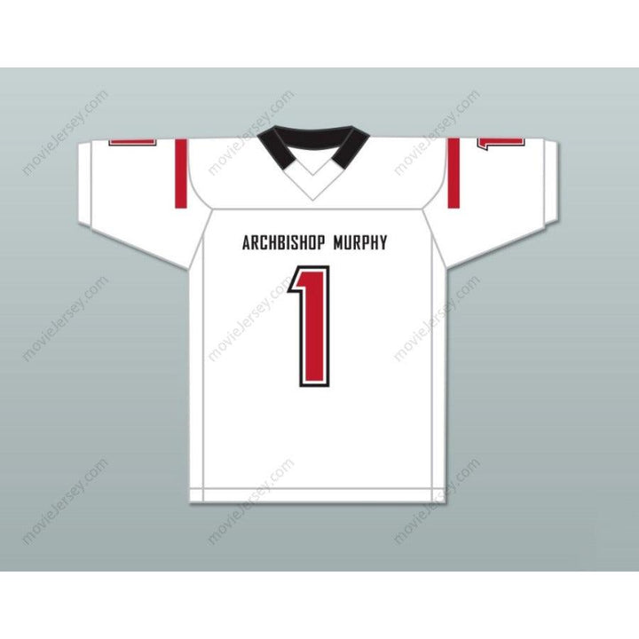 CUSTOM ANY Name Number KYLER GORDON 1 ARCHBISHOP MURPHY HIGH SCHOOL WILDCATS WHITE Football Jersey Top Stitched S-6XL
