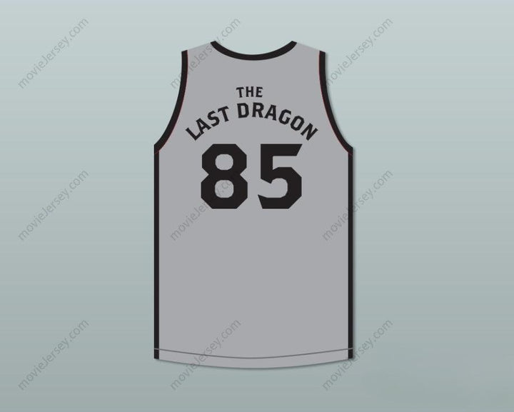 CUSTOM ANY Name Number JOHNNY YU 85 THE LAST DRAGON GREY JERSEY Top Stitched S-6XL