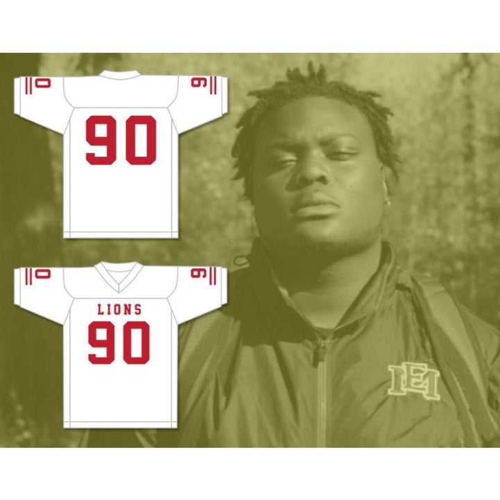 CUSTOM ANY Name Number RONALD OLLIE 90 EMCC LIONS FOOTBALL JERSEY INCLUDES PATCHES Top Stitched S-6XL