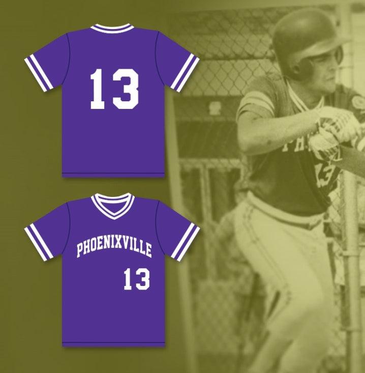 Custom Any Name Number MIKE PIAZZA 13  AREA HIGH SCHOOL PHANTOMS PURPLE BASEBALL JERSEY 3 Top Stitched S-6XL