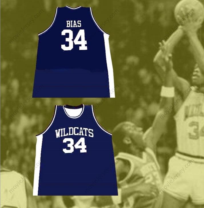 CUSTOM ANY Name Number LEN BIAS  WILDCATS HIGH SCHOOL BASKETBALL JERSEY NEW Top Stitched S-6XL