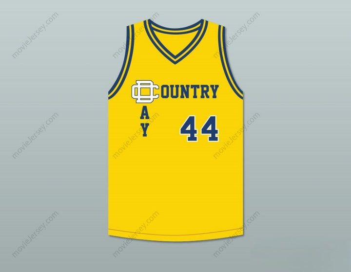 CUSTOM ANY Name Number CHRIS WEBBER 44 DETROIT COUNTRY DAY SCHOOL YELLOWJACKETS YELLOW BASKETBALL JERSEY Top Stitched S-6XL