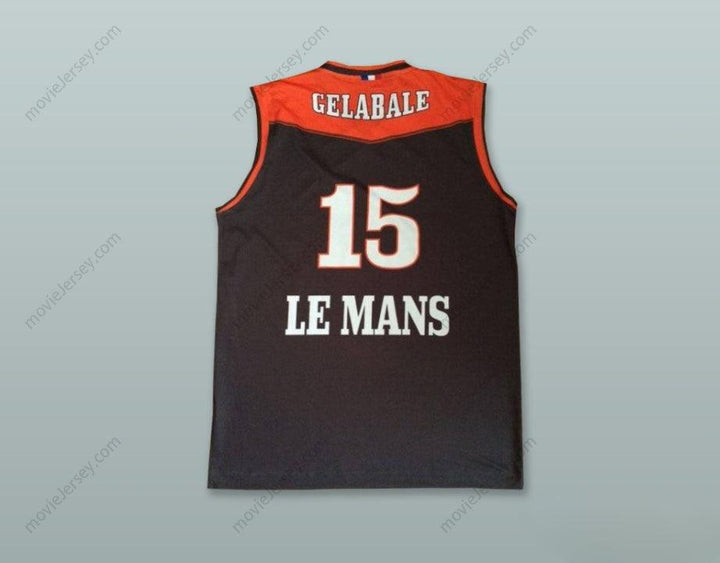 CUSTOM ANY Name Number MICKAEL GELABALE 15 FRANCE BLACK BASKETBALL JERSEY Top Stitched S-6XL