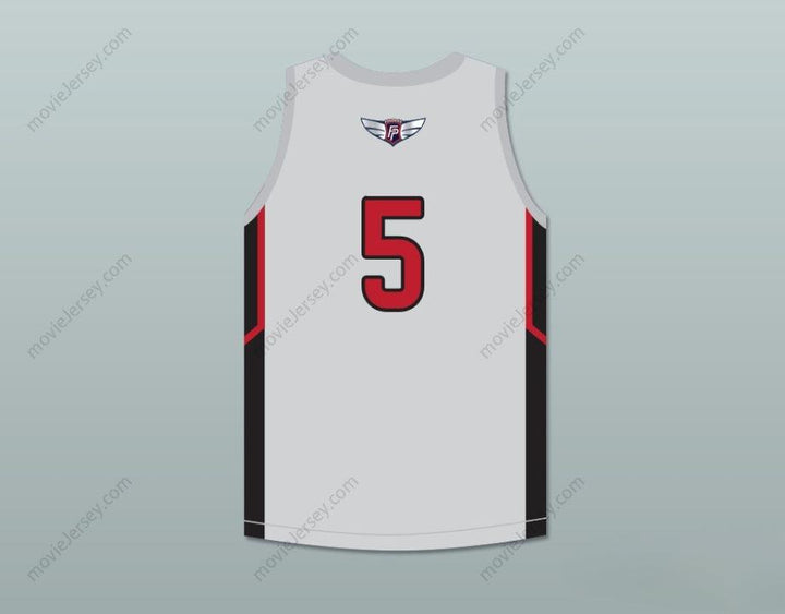 CUSTOM ANY Name Number P. J. WASHINGTON 5  PREP GRAY BASKETBALL JERSEY 1 Top Stitched S-6XL