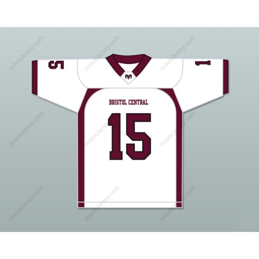 CUSTOM ANY Name Number CUSTOM AARON HERNANDEZ 15 BRISTOL CENTRAL RAMS MAROON FOOTBALL JERSEY VERSION Top Stitched S-6XL