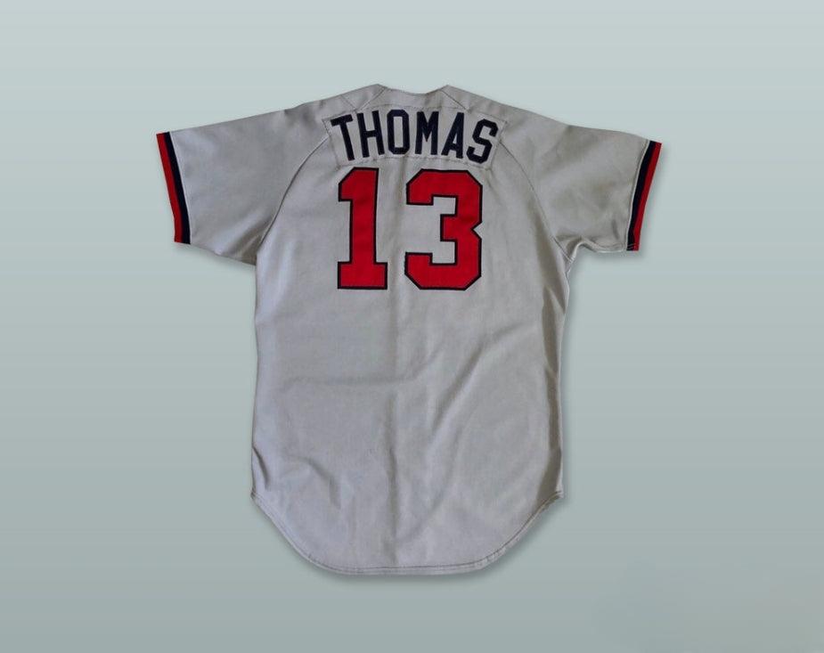 Custom Any Name Number TODD THOMAS 13  FIREBIRDS GRAY BASEBALL JERSEY Top Stitched S-6XL