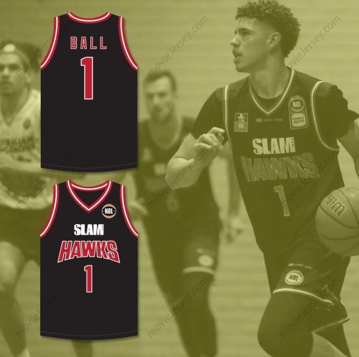 CUSTOM ANY Name Number LAMELO BALL 1 ILLAWARRA   BLACK BASKETBALL JERSEY 1 Top Stitched S-6XL
