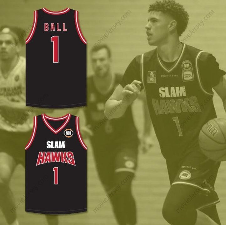CUSTOM ANY Name Number LAMELO BALL 1 ILLAWARRA   BLACK BASKETBALL JERSEY 1 Top Stitched S-6XL