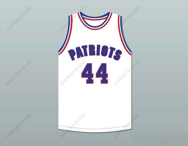 CUSTOM ANY Name Number REGGIE REYNOLDS 44 WILL FOSTER HIGH SCHOOL PATRIOTS WHITE BASKETBALL JERSEY THE RED SNEAKERS 2 Top Stitched S-6XL