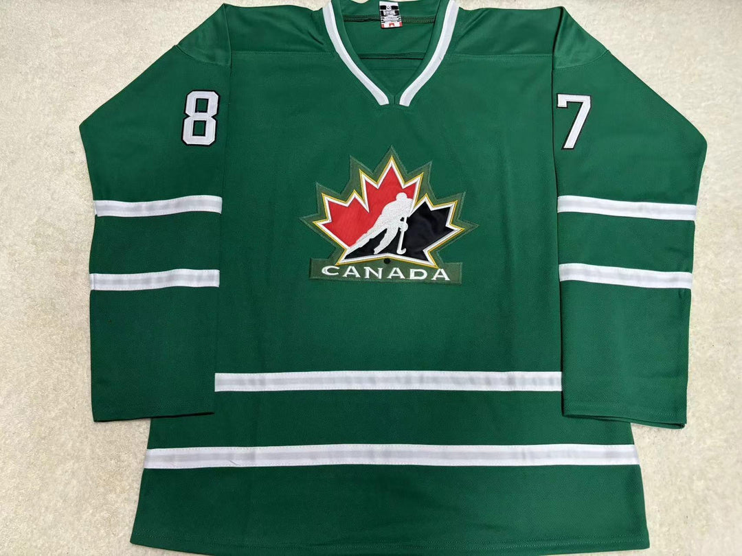 Custom Any Name Number SIDNEY CROSBY TEAM CANADA HOCKEY JERSEY Top Stitched S-6XL