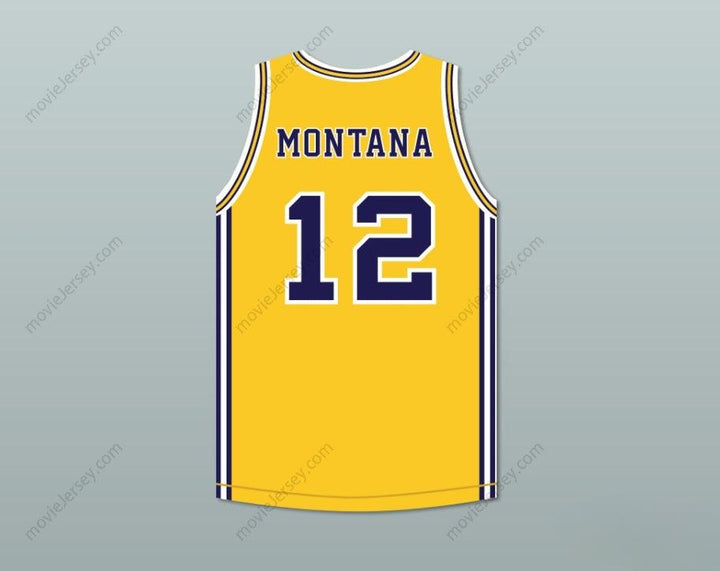 CUSTOM ANY Name Number JOE MONTANA 12 RINGGOLD HIGH SCHOOL RAMS YELLOW BASKETBALL JERSEY Top Stitched S-6XL