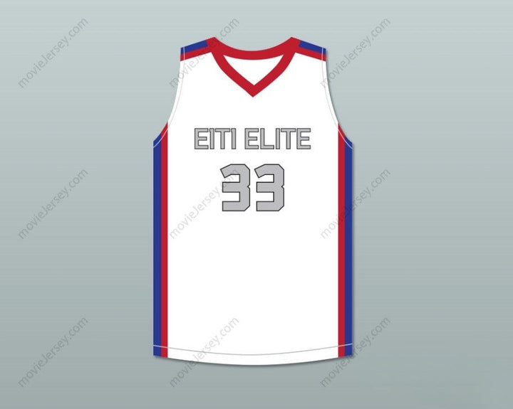 CUSTOM ANY Name Number TACKO FALL 33 EACH 1 TEACH 1 ELITE AAU WHITE BASKETBALL JERSEY 2 Top Stitched S-6XL