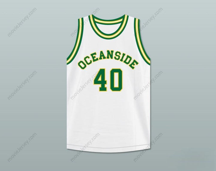CUSTOM ANY Name Number JUNIOR SEAU 40 HIGH SCHOOL PIRATES WHITE BASKETBALL JERSEY Top Stitched S-6XL