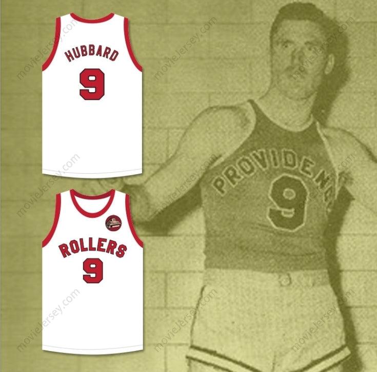 CUSTOM ANY Name Number BOB HUBBARD 9 PROVIDENCE STEAMROLLERS WHITE BASKETBALL JERSEY WITH PATCH 2 Top Stitched S-6XL