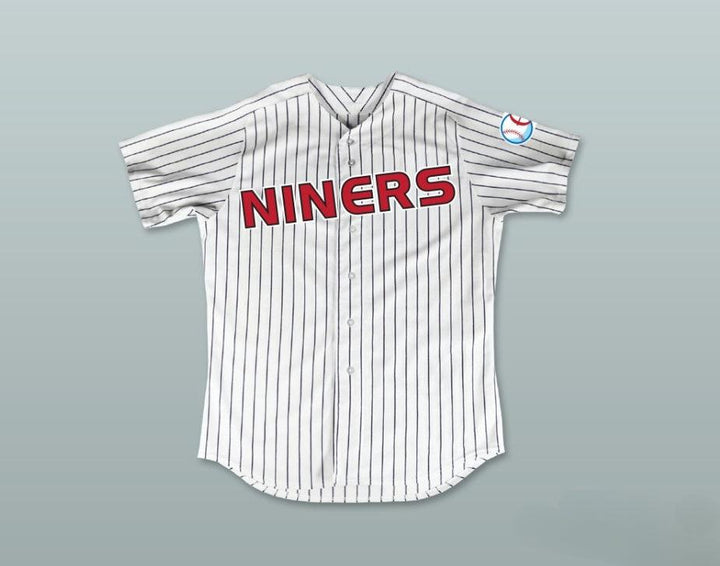 Custom Any Name Number LEETA 55 DEEP SPACE NINERS WHITE PINSTRIPED BASEBALL JERSEY Top Stitched S-6XL