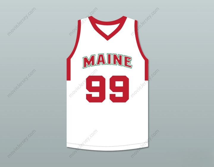 CUSTOM ANY Name Number TACKO FALL 99 MAINE WHITE BASKETBALL JERSEY 1 Top Stitched S-6XL