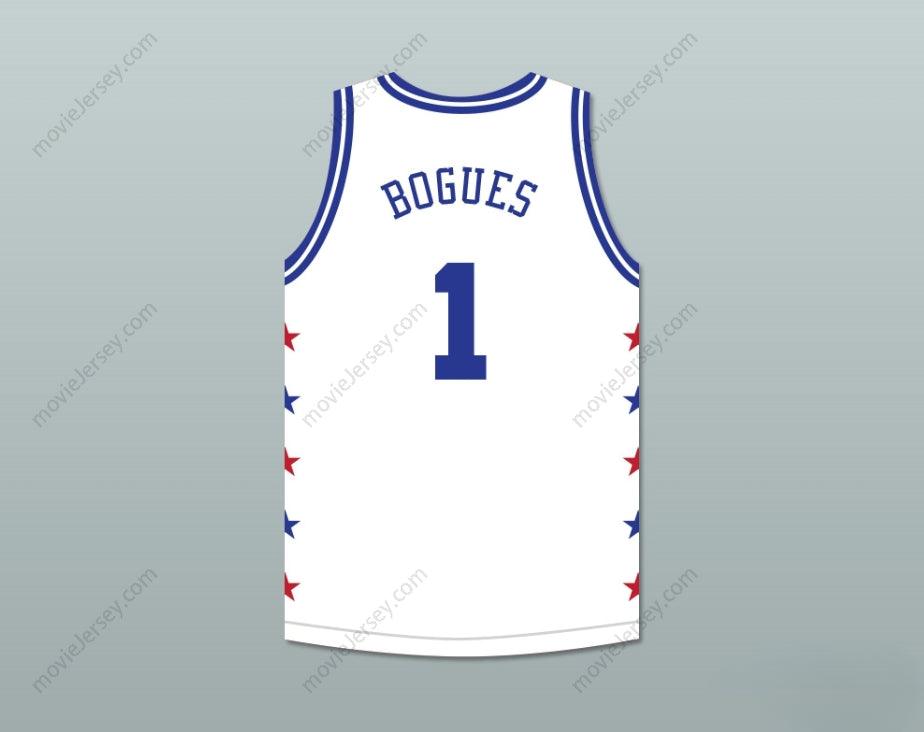 CUSTOM ANY Name Number MUGGSY BOGUES 1 MAGIC JOHNSON ALL STAR GAME WHITE BASKETBALL JERSEY 1988 MIDSUMMER NIGHT'S MAGIC CHARITY EVENT Top Stitched S-6XL