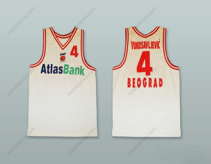 CUSTOM ANY Name Number KK FMP ZELEZNIK BELGRADE SERBIA WHITE BASKETBALL JERSEY Top Stitched S-6XL