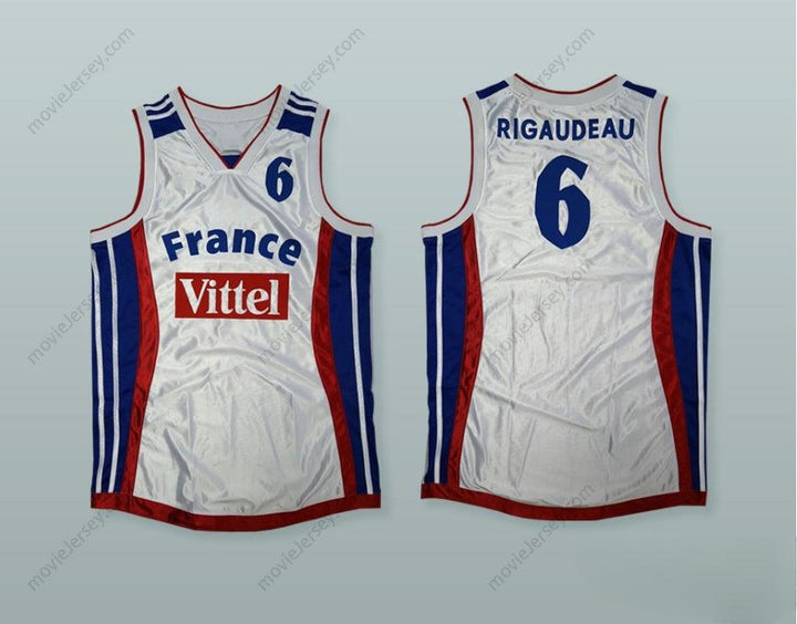 CUSTOM ANY Name Number ANTOINE RIGAUDEAU 6 EUROBASKET FRANCE BASKETBALL JERSEY Top Stitched S-6XL